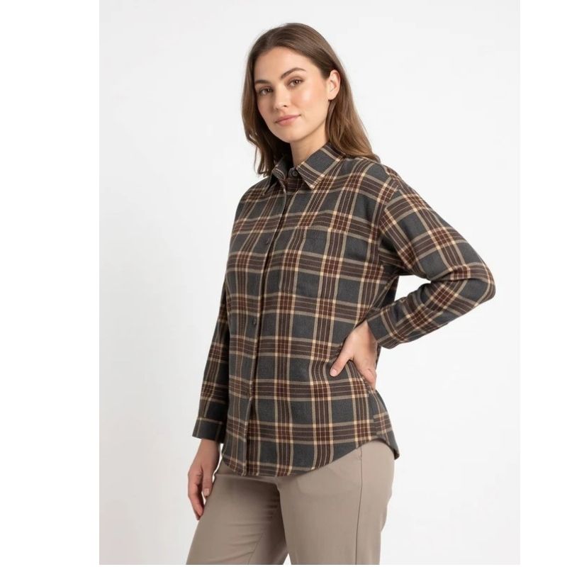 Plaid Flannel Shirts for Women, Oversized Buffalo Plaid Button Down Shirt