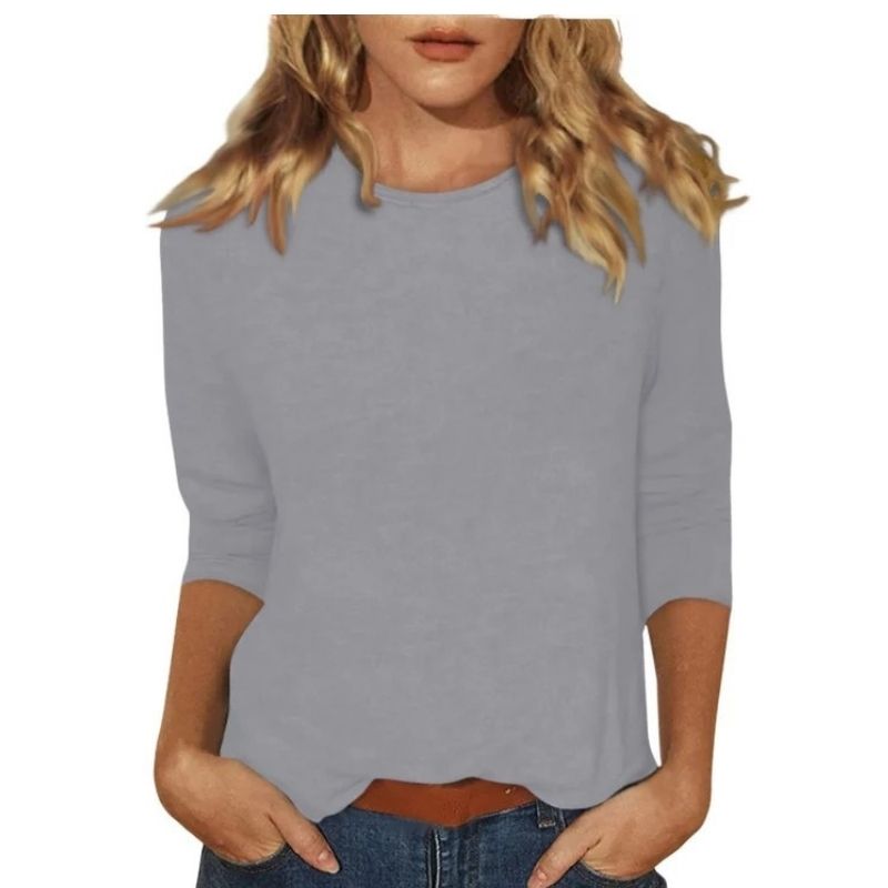 Women’s Long Sleeve Crewneck Top, Soft Casual Basic Shirt for Work and Everyday Wear