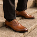 Men's Leather Dress Shoes with Sleek Formal Profile and Natural Breathability