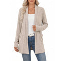 Womens Lightweight Long Cardigan with Pockets - Open Front Casual Sweater