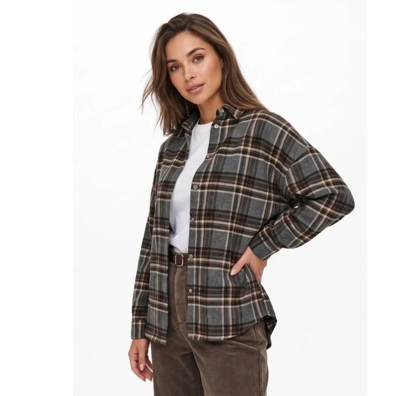 Plaid Flannel Shirts for Women, Oversized Buffalo Plaid Button Down Shirt
