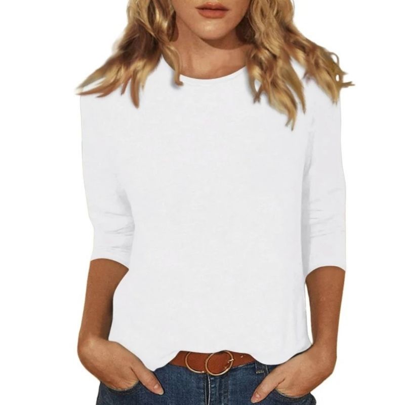 Women’s Long Sleeve Crewneck Top, Soft Casual Basic Shirt for Work and Everyday Wear