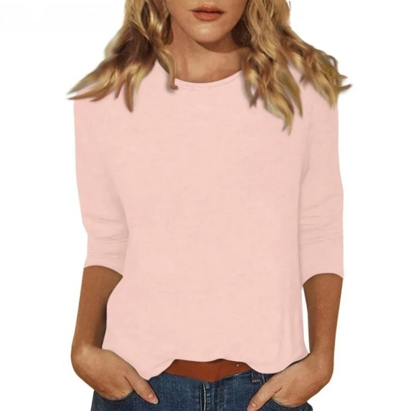 Women’s Long Sleeve Crewneck Top, Soft Casual Basic Shirt for Work and Everyday Wear