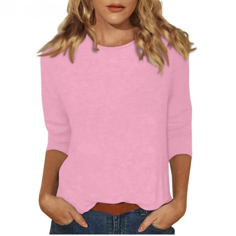 Women’s Long Sleeve Crewneck Top, Soft Casual Basic Shirt for Work and Everyday Wear