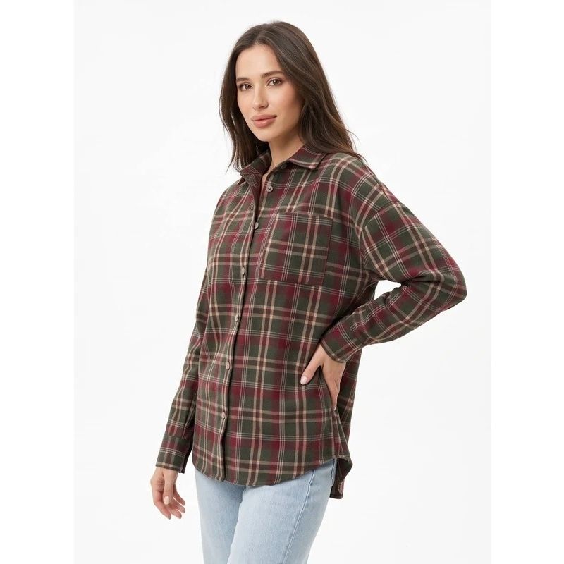 Plaid Flannel Shirts for Women, Oversized Buffalo Plaid Button Down Shirt