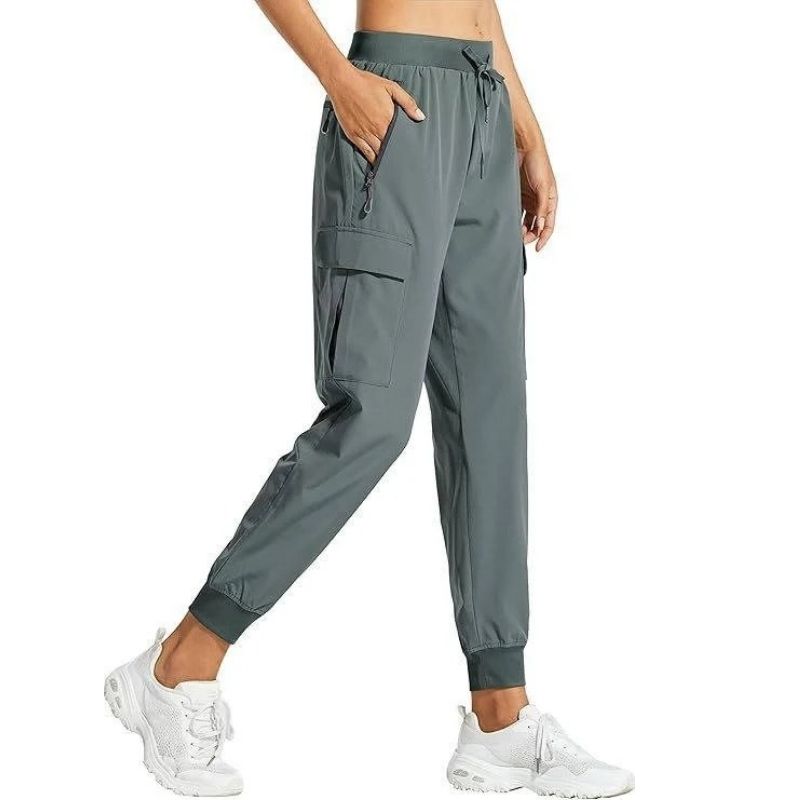 Womens Cargo Joggers, Lightweight Quick Dry Hiking Pants, Athletic Lounge Casual Travel Pants