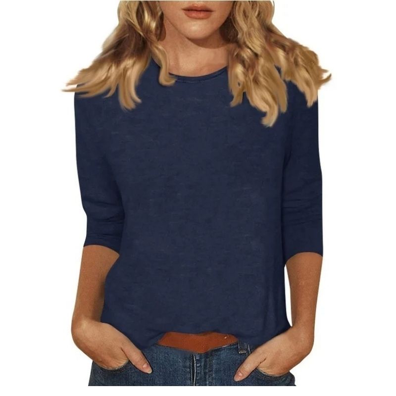 Women’s Long Sleeve Crewneck Top, Soft Casual Basic Shirt for Work and Everyday Wear