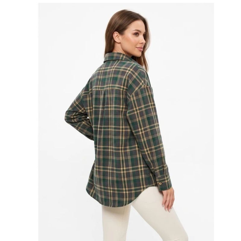 Plaid Flannel Shirts for Women, Oversized Buffalo Plaid Button Down Shirt