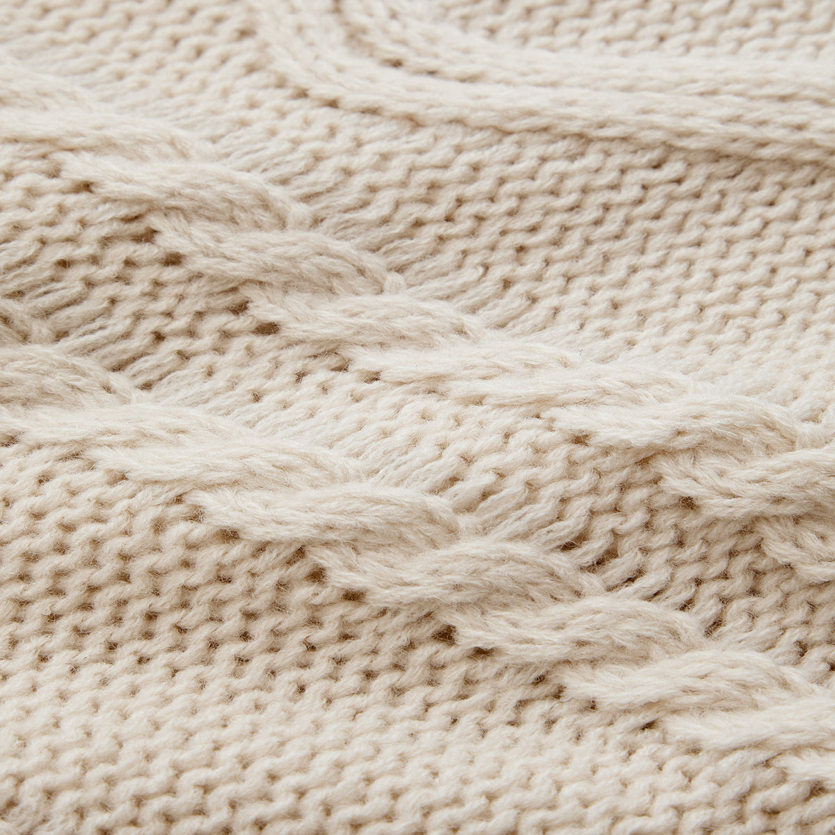Relaxed Fit Knit Sweater with High Stretch Acrylic and Long Sleeves