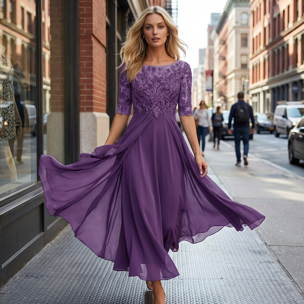 Tailored Womens Dress with Breathable Fabric and Versatile Style for Events
