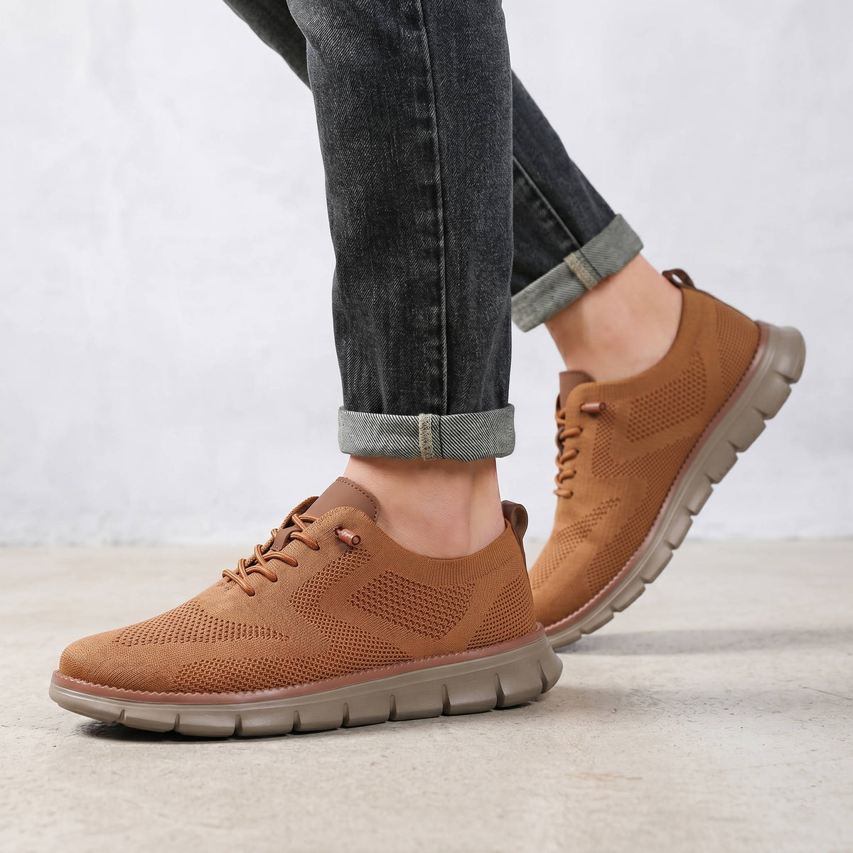 Mens Casual Mesh Sneakers, Breathable Walking Shoes, Lightweight Comfort Loafers