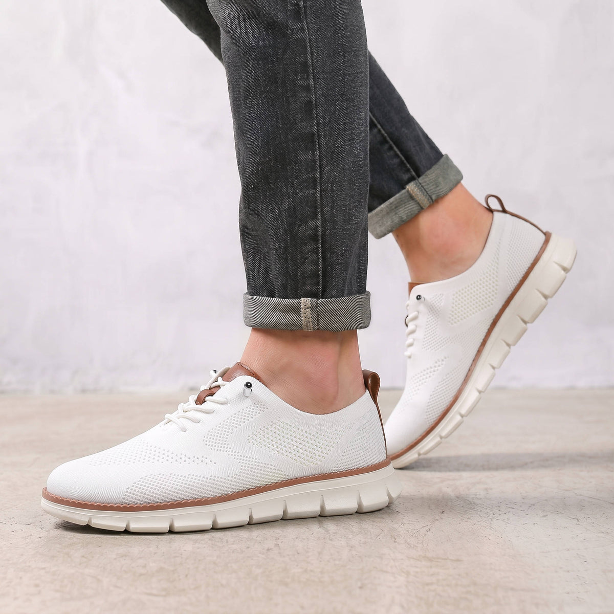 Mens Casual Mesh Sneakers, Breathable Walking Shoes, Lightweight Comfort Loafers