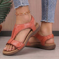 Womens Vegan Leather Sandals, Comfort Sandals for Walking and Daily Use