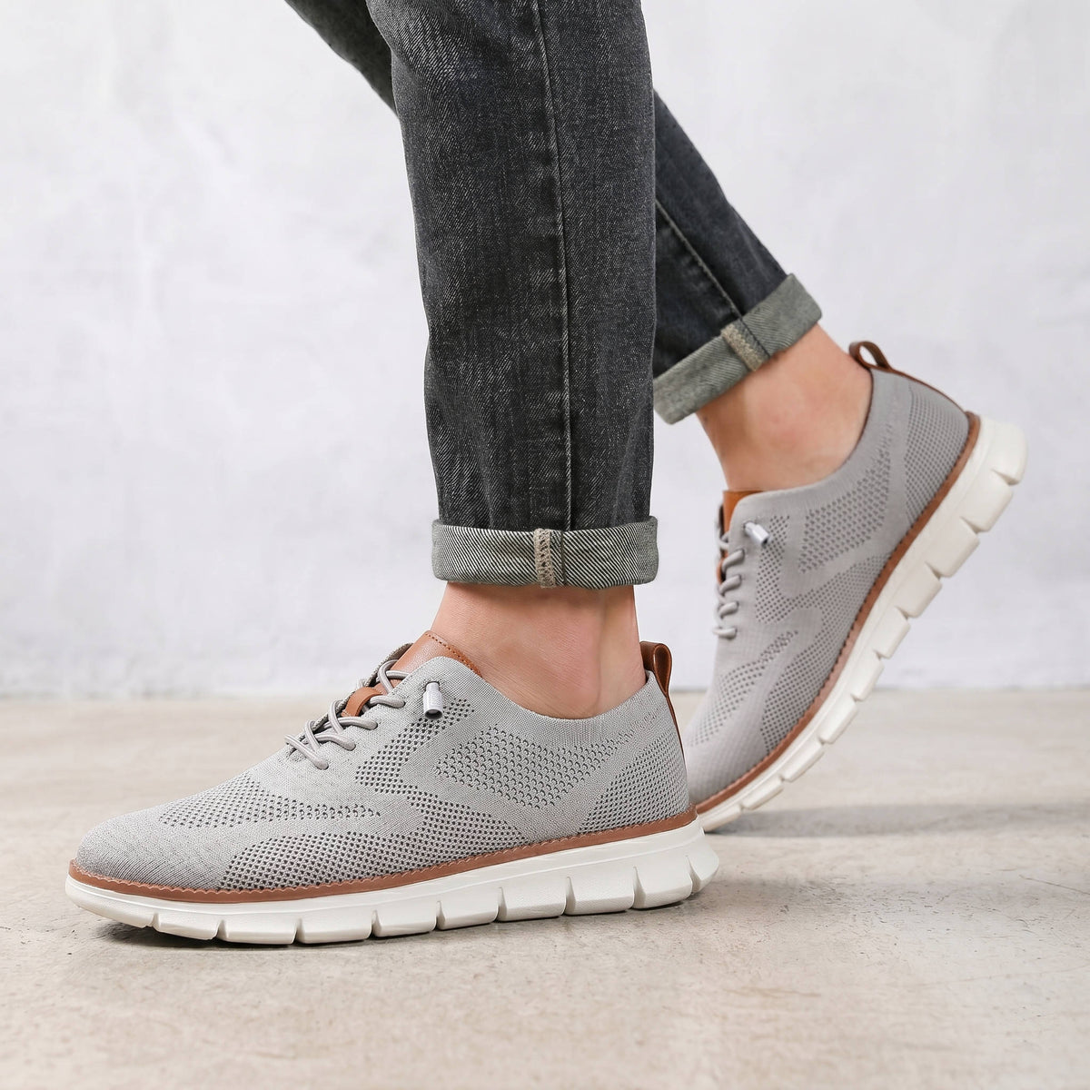 Mens Casual Mesh Sneakers, Breathable Walking Shoes, Lightweight Comfort Loafers
