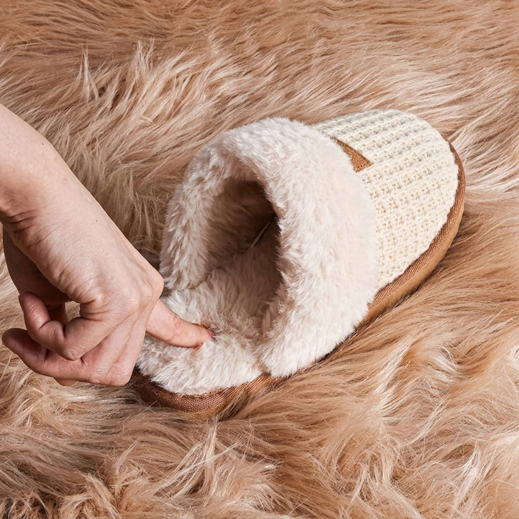Womens Cozy House Slippers, Fuzzy Memory Foam Indoor Slip on Shoes