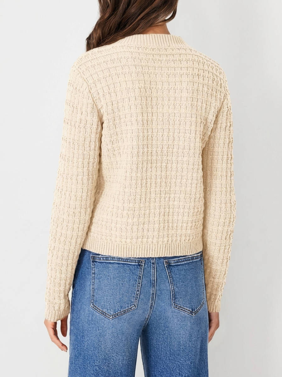 Womens Fall Lightweight Cardigan Sweater, Cozy Knit Cotton Long Sleeve Button Up Open Front
