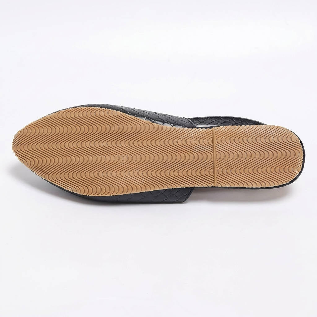 Woven Vegan Leather Ballerinas, Elegant Flat Shoes for Casual and Dressy Occasions