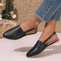 Woven Vegan Leather Ballerinas, Elegant Flat Shoes for Casual and Dressy Occasions