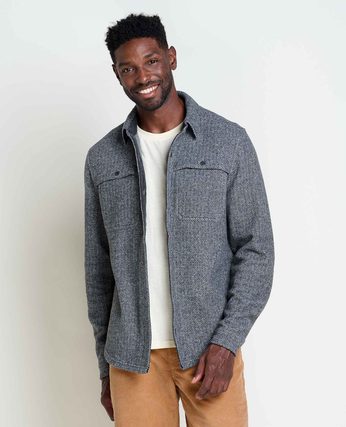 Mens Wool Shirt Jacket, Durable Textured Layer