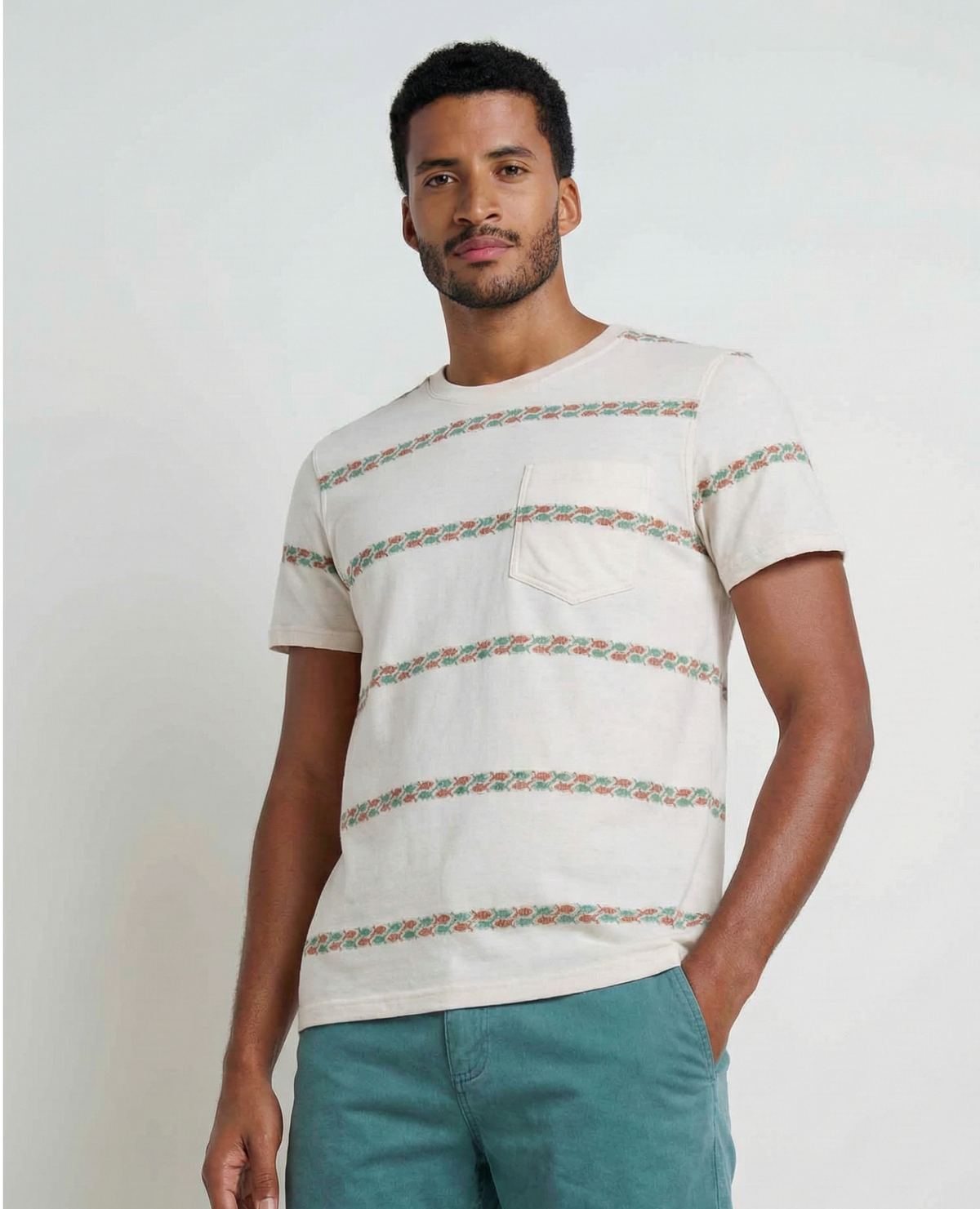 Mens Soft Crew T-Shirt Organic Blend, Durable Fit