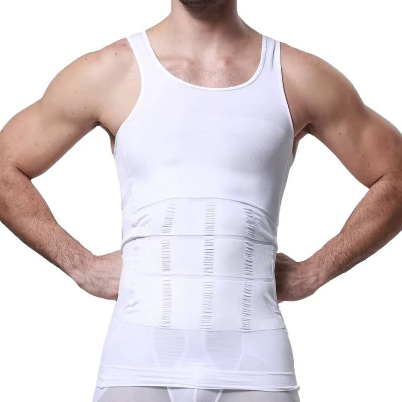 Mens Compression Tank Top with Moisture Wicking and Back Support, 3 Pack