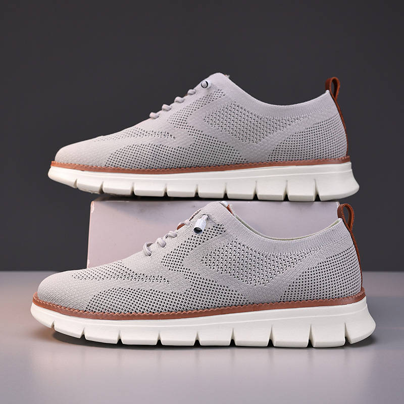 Mens Casual Mesh Sneakers, Breathable Walking Shoes, Lightweight Comfort Loafers