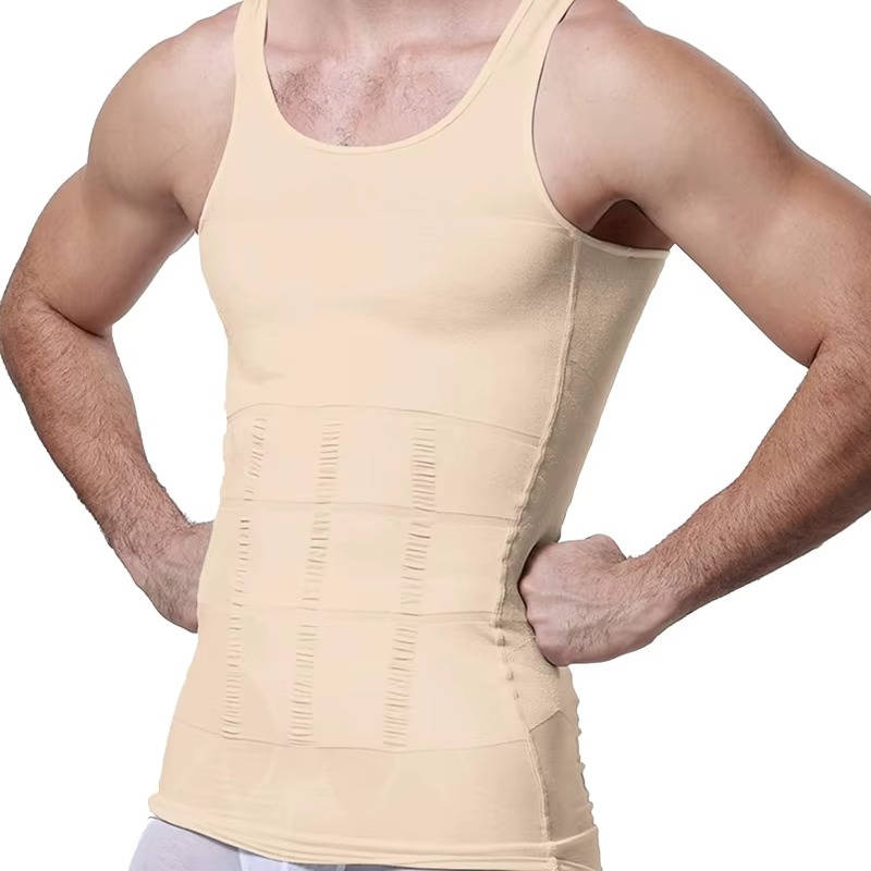 Mens Compression Tank Top with Moisture Wicking and Back Support, 3 Pack
