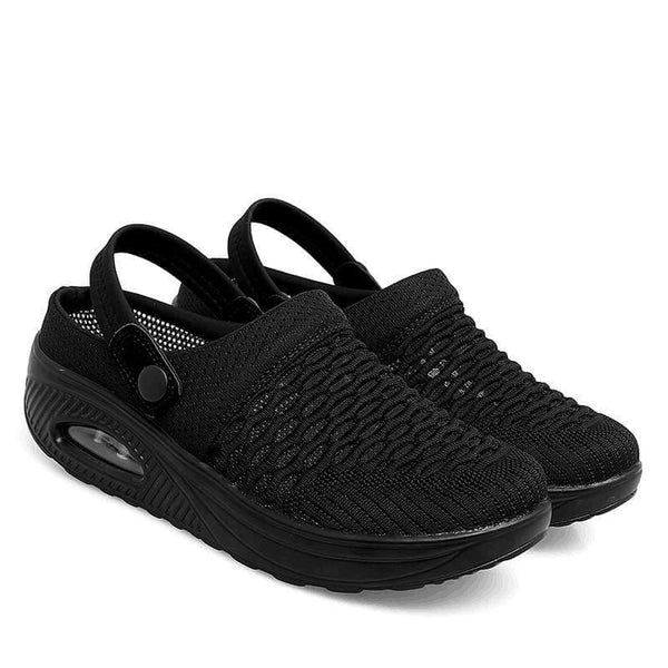Orthopedic Sandals with Shock Absorbing Wedge Sole and Arch Support Footbed