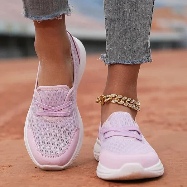 Womens Orthopedic Walking Shoes with Memory Foam Cushioning and Mesh Breathability