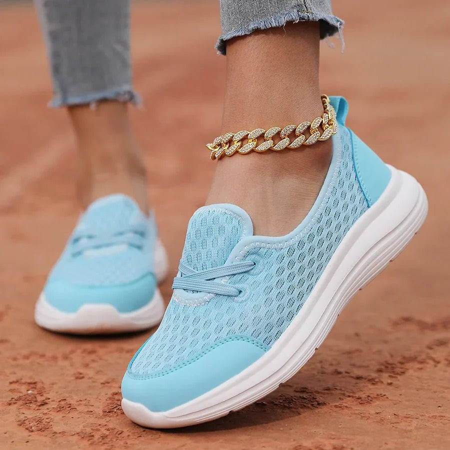 Womens Orthopedic Walking Shoes with Memory Foam Cushioning and Mesh Breathability