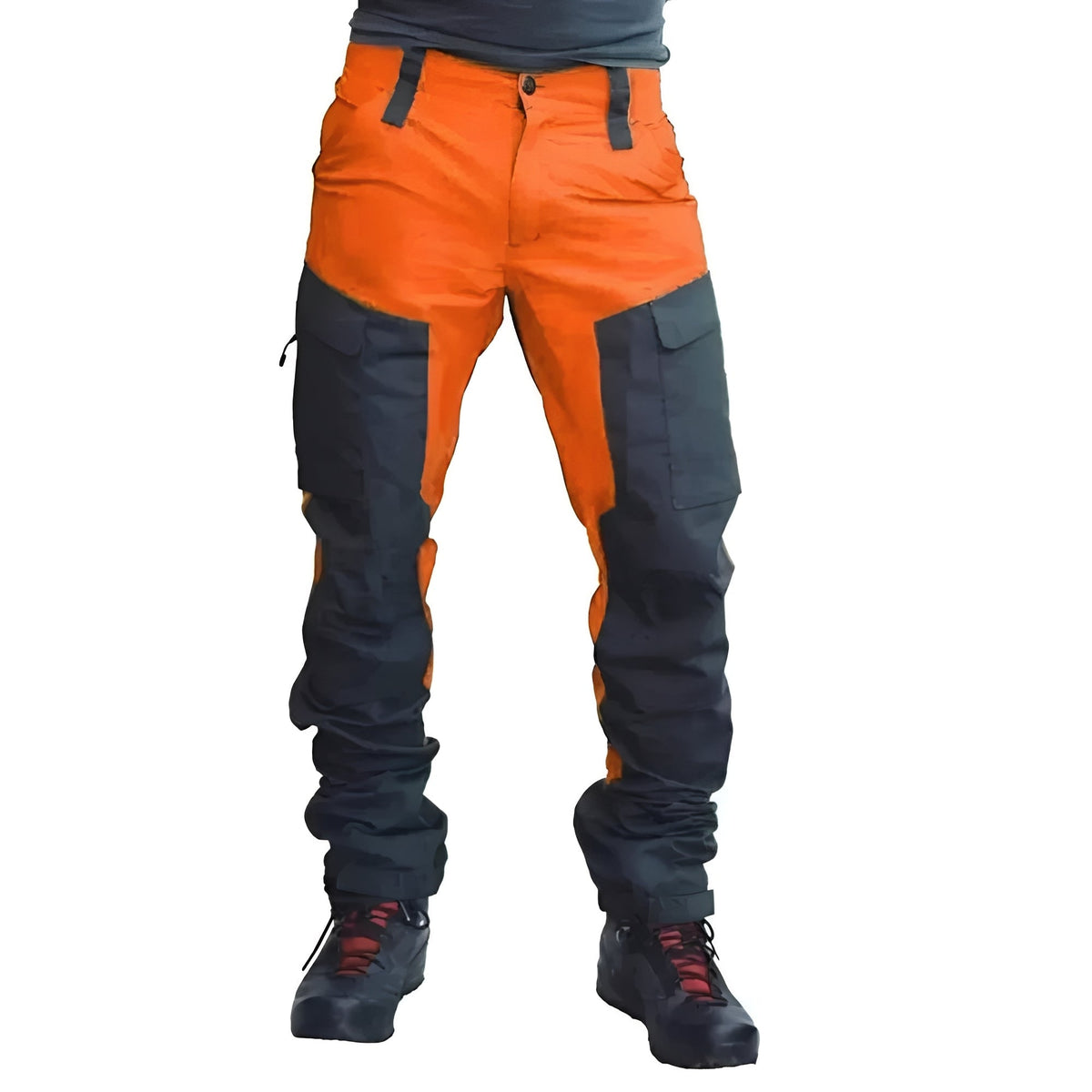 Water-Resistant Cargo Work Pants with Reinforced Seams and Relaxed Fit