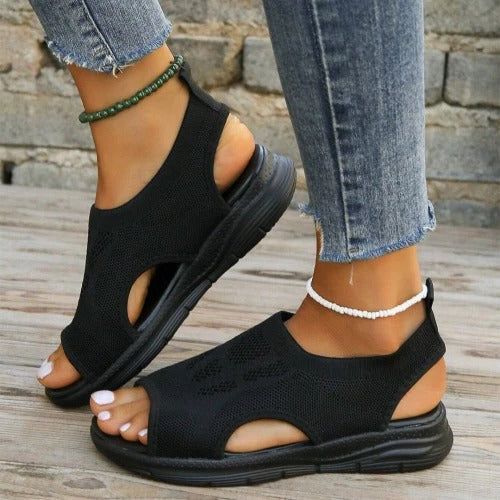 Womens Memory Foam Sandals with Arch Support and Breathable Mesh, Washable