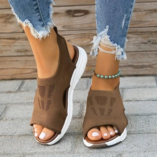Womens Memory Foam Sandals with Arch Support and Breathable Mesh, Washable