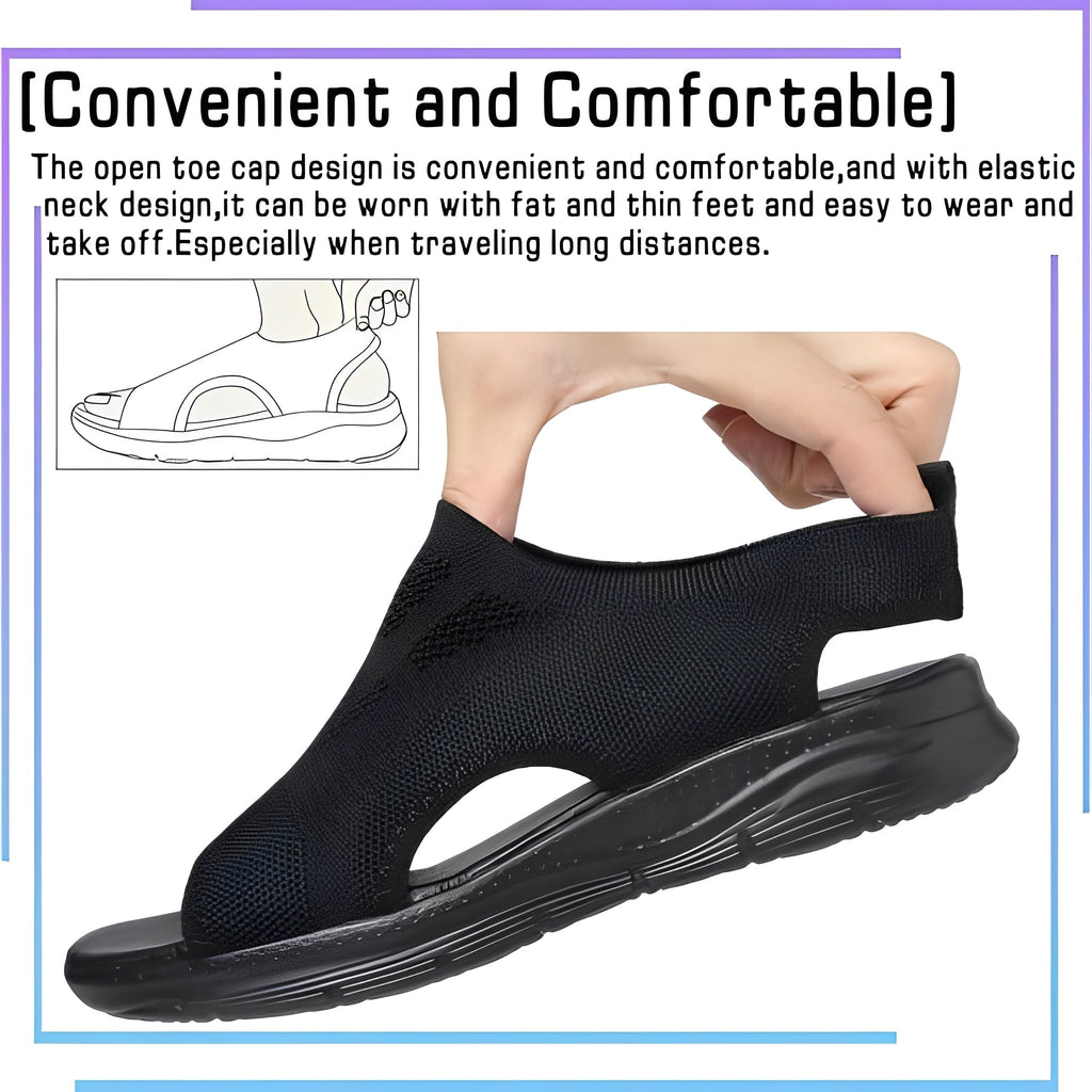 Womens Memory Foam Sandals with Arch Support and Breathable Mesh, Washable