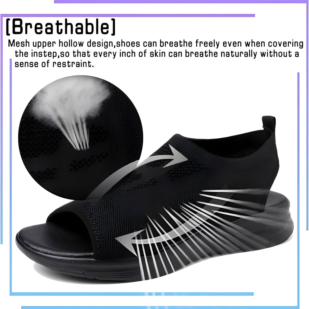 Womens Memory Foam Sandals with Arch Support and Breathable Mesh, Washable