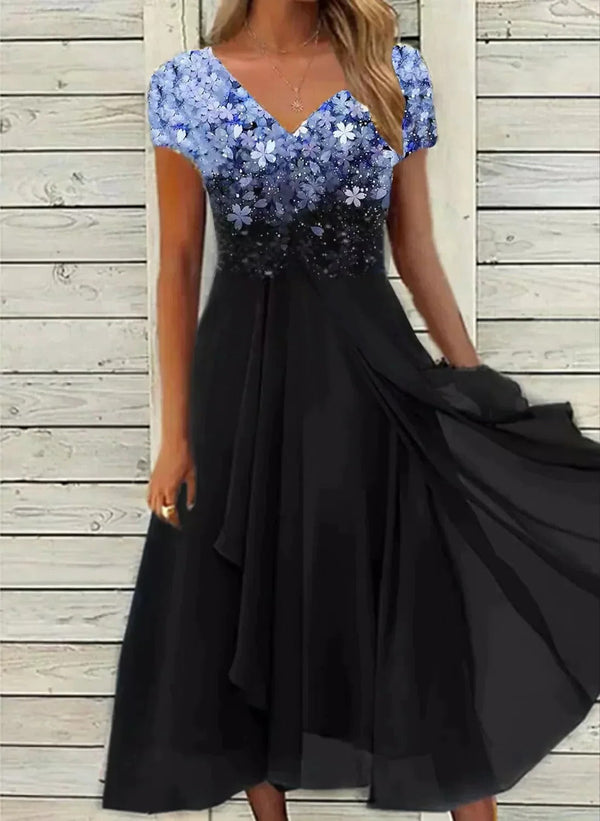 Chiffon Evening Dress with Flowing Silhouette