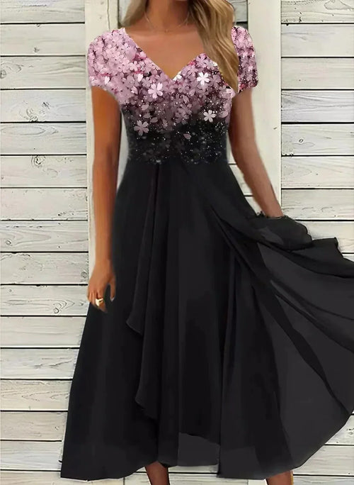 Chiffon Evening Dress with Flowing Silhouette