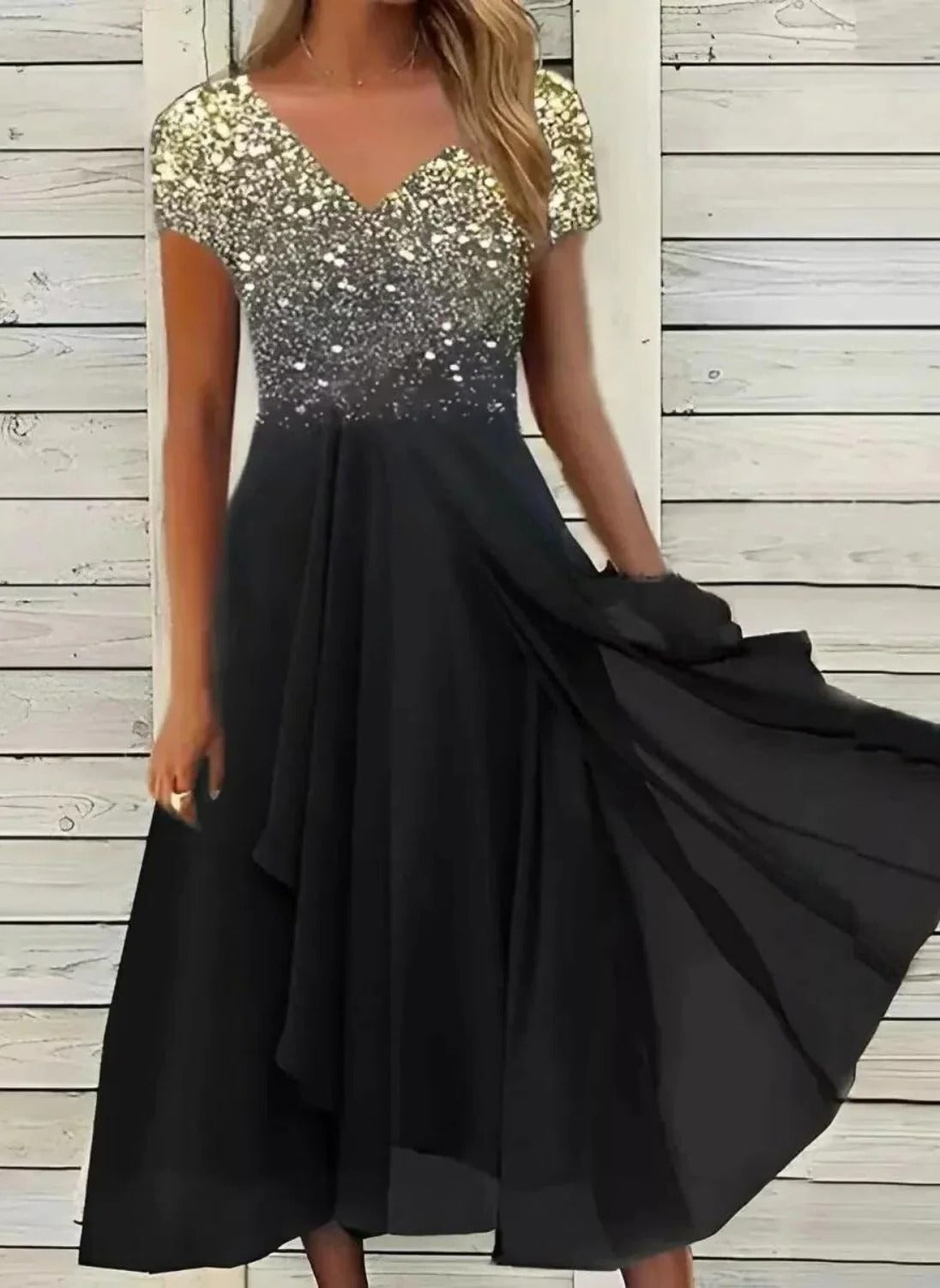 Chiffon Evening Dress with Flowing Silhouette