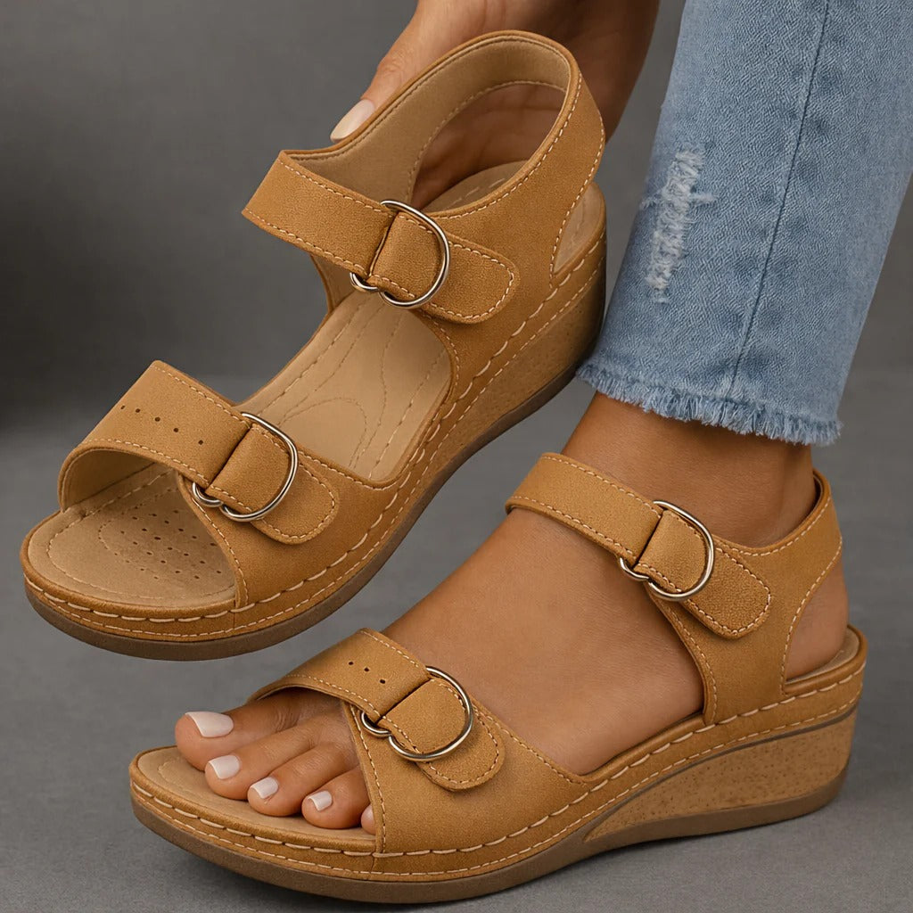 Womens Orthopedic Wedge Sandals with Arch Support and Cushioned Sole