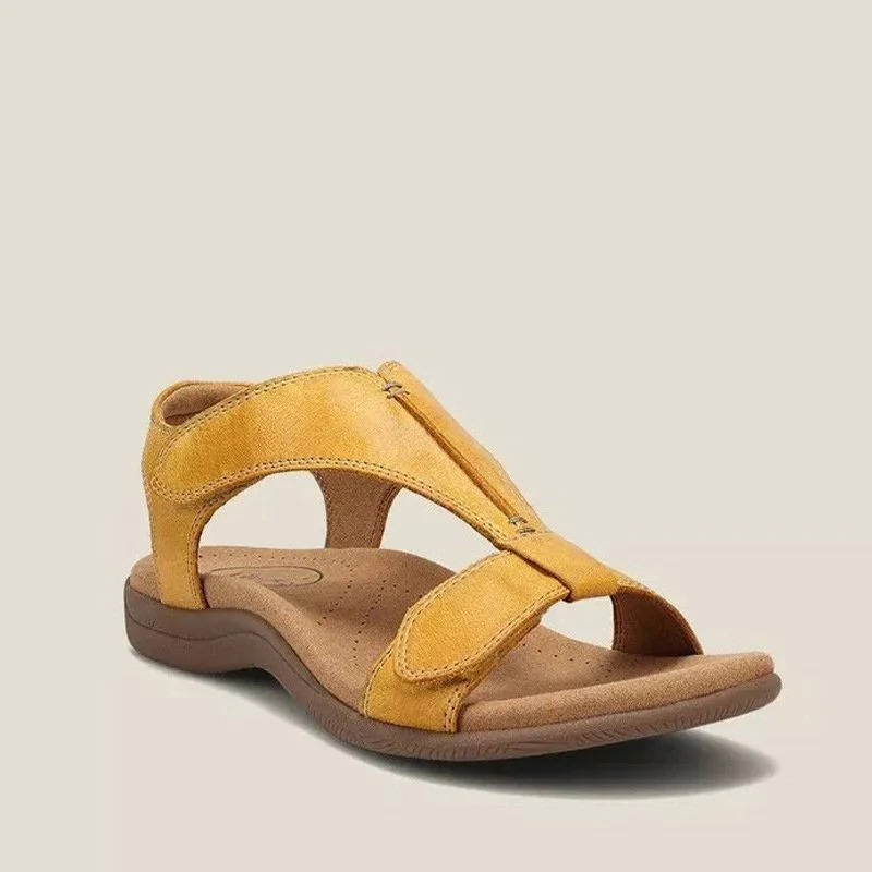 Womens Vegan Leather Sandals, Comfort Sandals for Walking and Daily Use