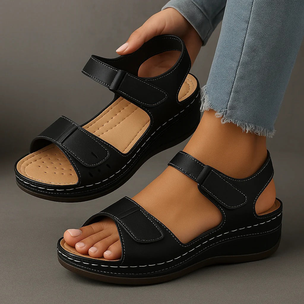 Womens Orthopedic Wedge Sandals with Arch Support and Cushioned Sole