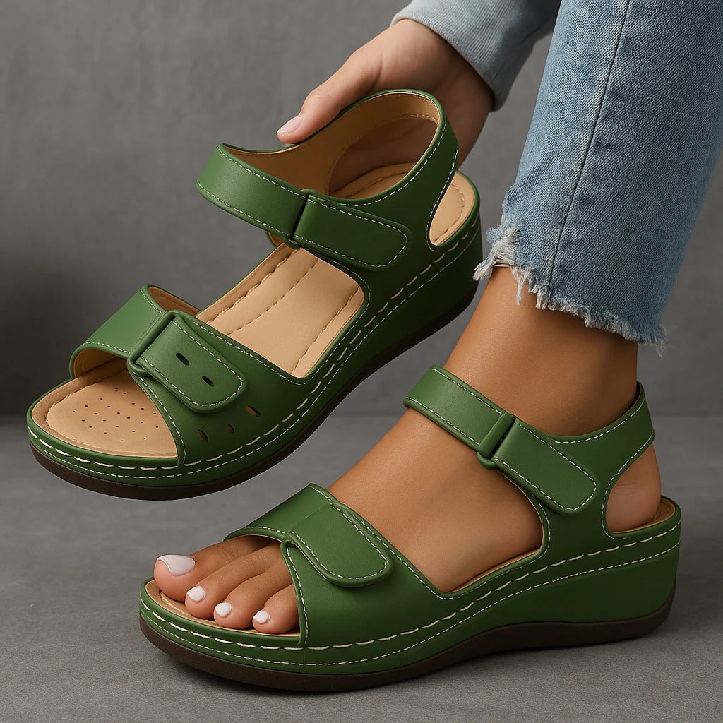 Womens Orthopedic Wedge Sandals with Arch Support and Cushioned Sole