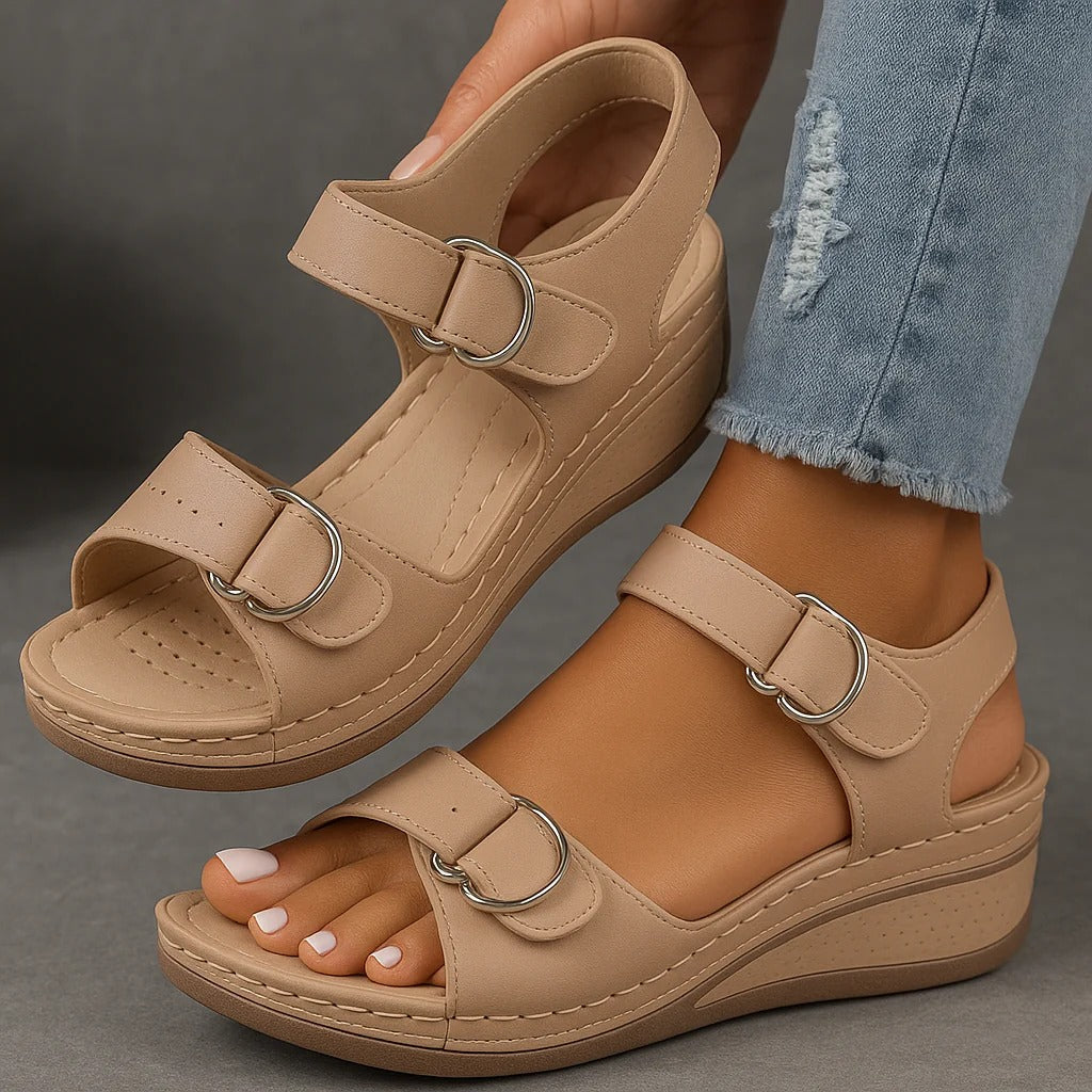 Womens Orthopedic Wedge Sandals with Arch Support and Cushioned Sole