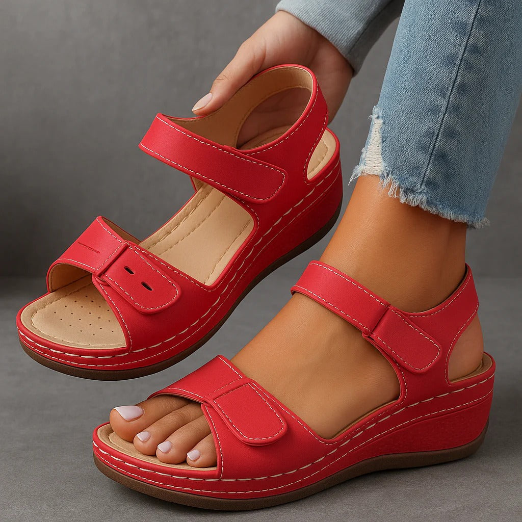 Womens Orthopedic Wedge Sandals with Arch Support and Cushioned Sole