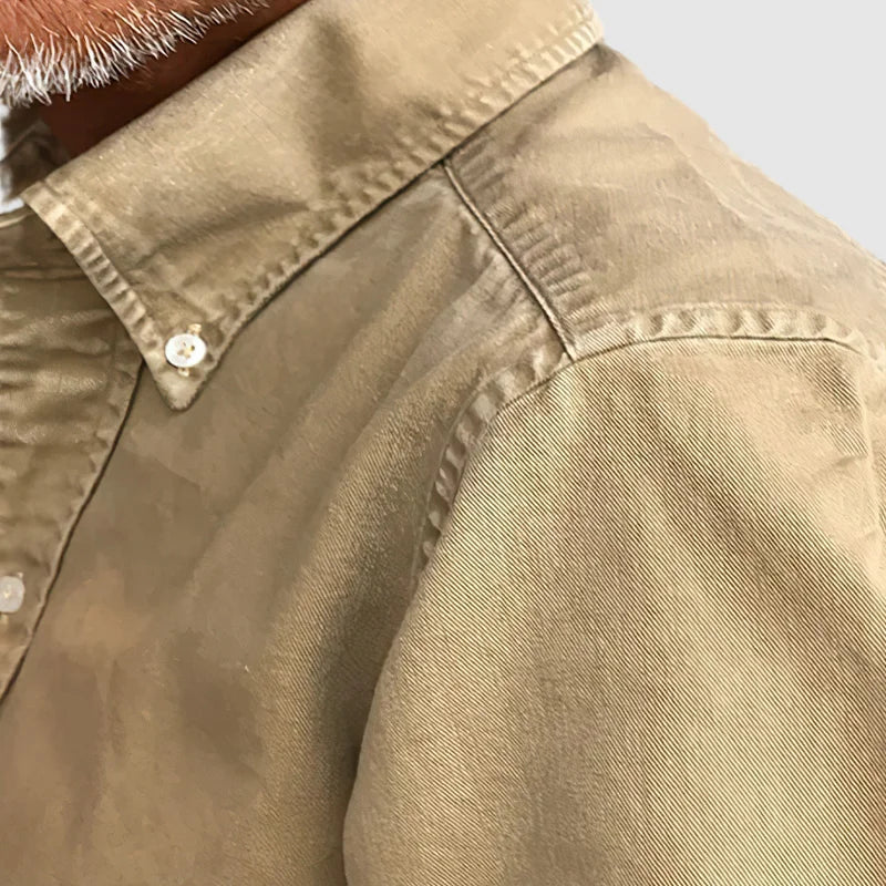 Button Down Shirt with Long Sleeves and Tailored Cut