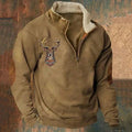 Full Zip Pullover Hoodie with Relaxed Fit and Long Sleeves